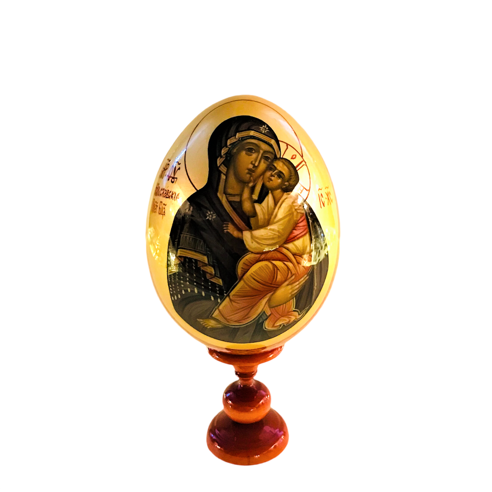 Яйцо пасхальное "Ярославская икона Божией матери " ручная роспись 11 см