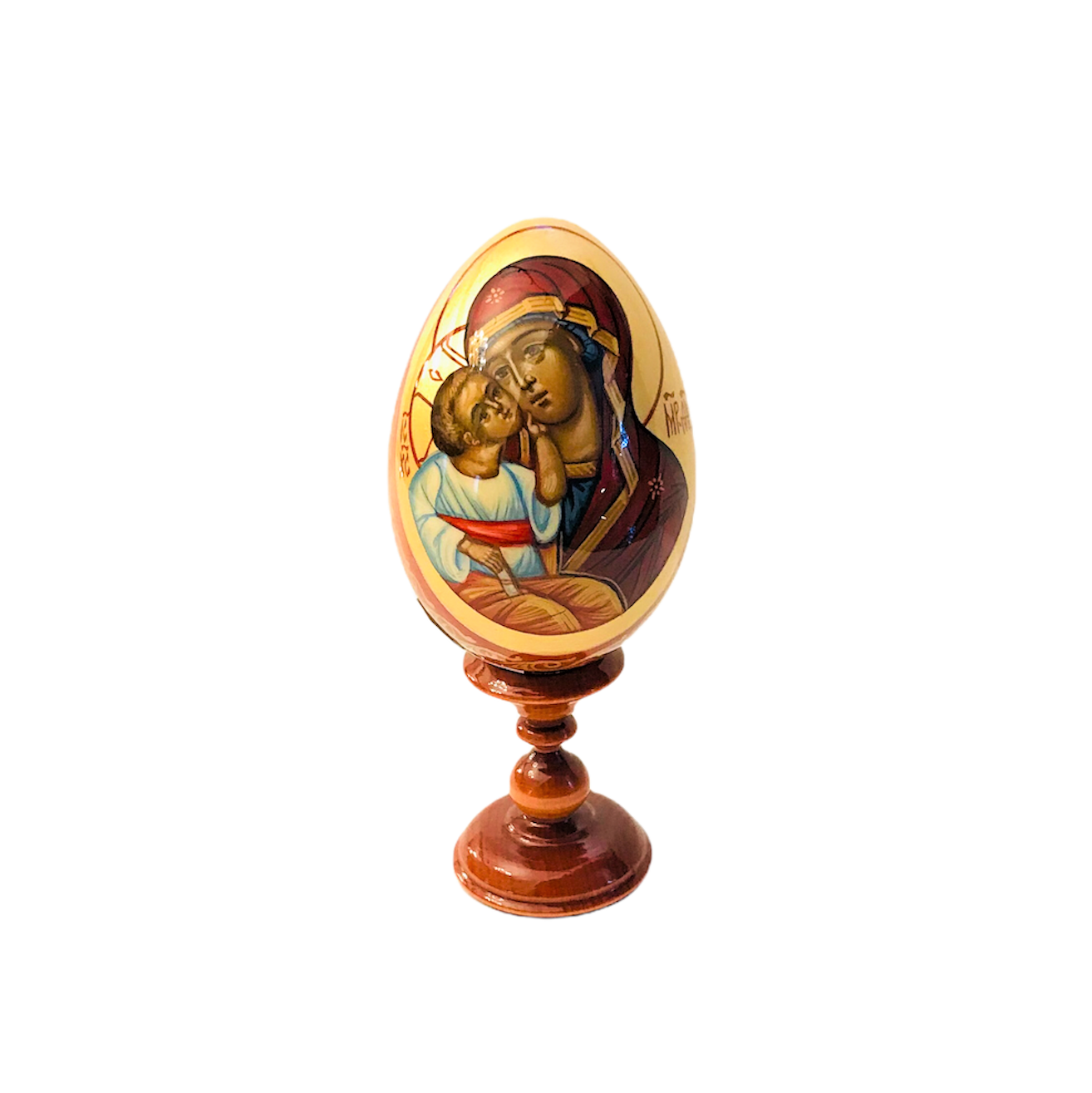 Яйцо пасхальное "Владимирская икона Божией матери" малое 7 см